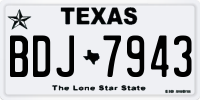 TX license plate BDJ7943
