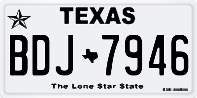 TX license plate BDJ7946