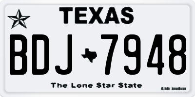 TX license plate BDJ7948