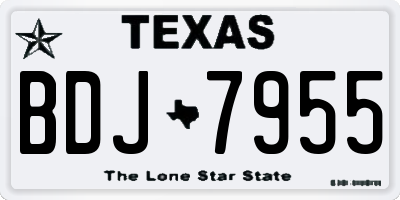 TX license plate BDJ7955