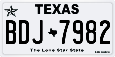TX license plate BDJ7982
