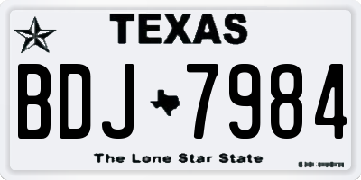TX license plate BDJ7984