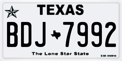 TX license plate BDJ7992