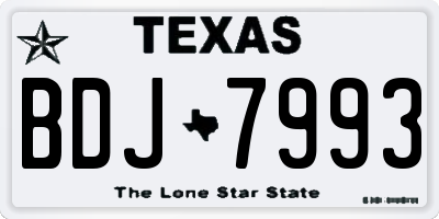 TX license plate BDJ7993