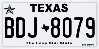 TX license plate BDJ8079