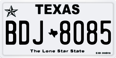 TX license plate BDJ8085