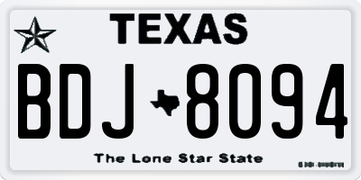 TX license plate BDJ8094