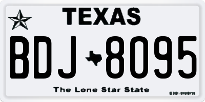 TX license plate BDJ8095