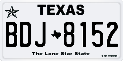 TX license plate BDJ8152