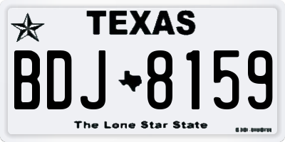 TX license plate BDJ8159