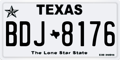 TX license plate BDJ8176