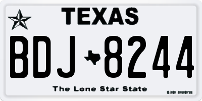 TX license plate BDJ8244