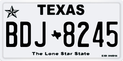 TX license plate BDJ8245