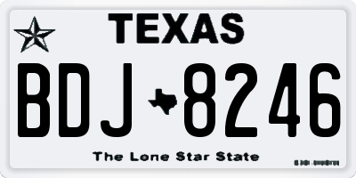 TX license plate BDJ8246