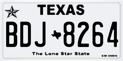 TX license plate BDJ8264