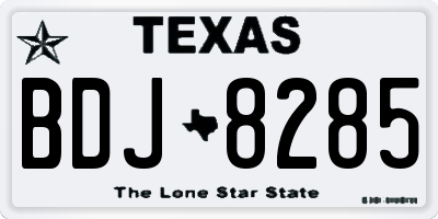 TX license plate BDJ8285