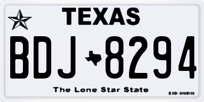 TX license plate BDJ8294