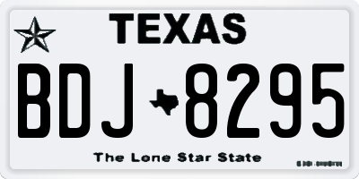 TX license plate BDJ8295