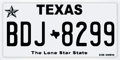 TX license plate BDJ8299