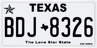 TX license plate BDJ8326