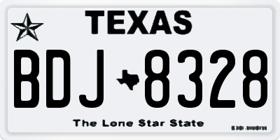 TX license plate BDJ8328