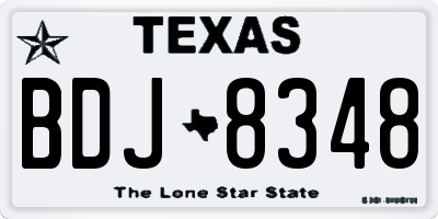 TX license plate BDJ8348