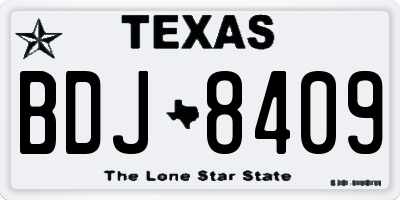 TX license plate BDJ8409