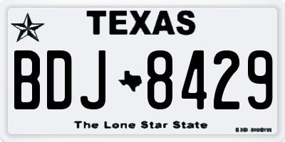 TX license plate BDJ8429