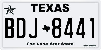 TX license plate BDJ8441