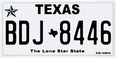 TX license plate BDJ8446