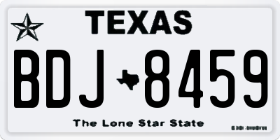 TX license plate BDJ8459