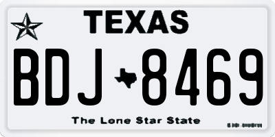 TX license plate BDJ8469