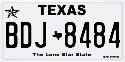 TX license plate BDJ8484