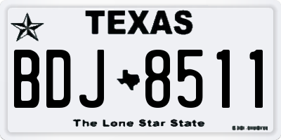 TX license plate BDJ8511