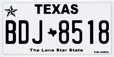 TX license plate BDJ8518