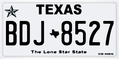 TX license plate BDJ8527