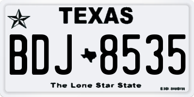 TX license plate BDJ8535