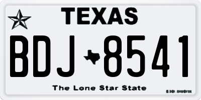 TX license plate BDJ8541