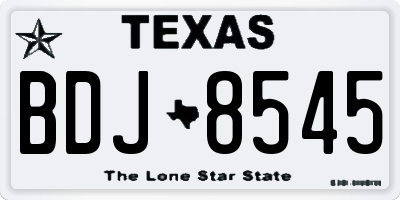 TX license plate BDJ8545