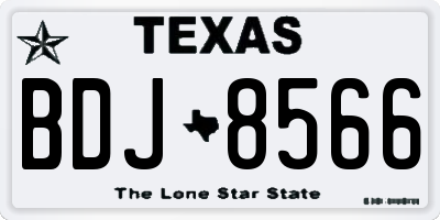 TX license plate BDJ8566