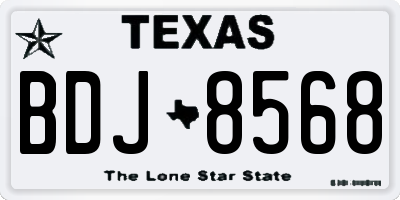 TX license plate BDJ8568