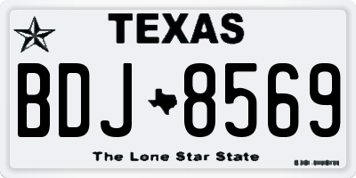 TX license plate BDJ8569