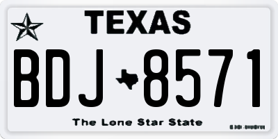 TX license plate BDJ8571