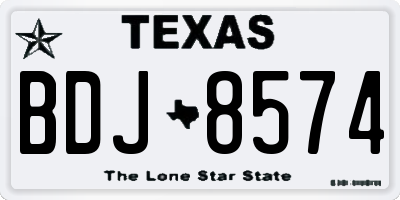 TX license plate BDJ8574