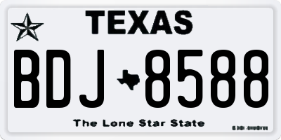 TX license plate BDJ8588
