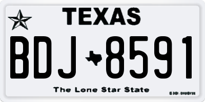 TX license plate BDJ8591