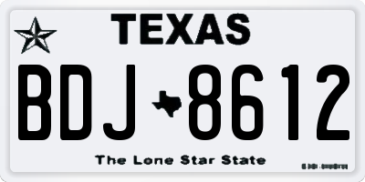 TX license plate BDJ8612
