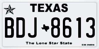 TX license plate BDJ8613