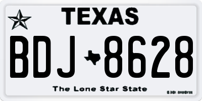 TX license plate BDJ8628