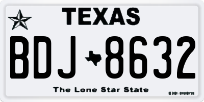 TX license plate BDJ8632